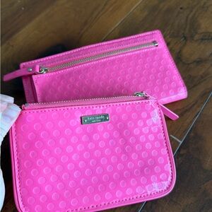 Kate Spade Vibrant Pink Dot Wallet & Coin Purse